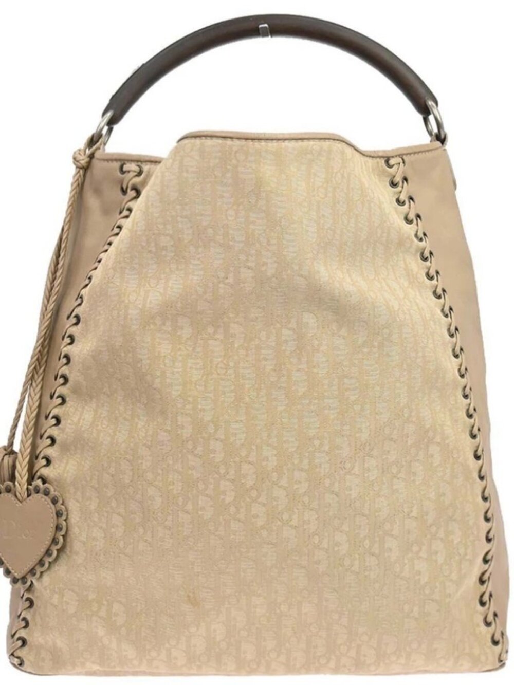 Christian Dior Beige Trotter Ethnic Hobo Handbag